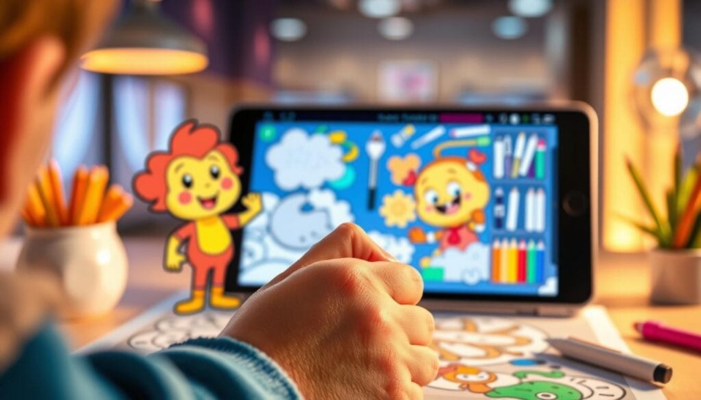 interactive coloring books